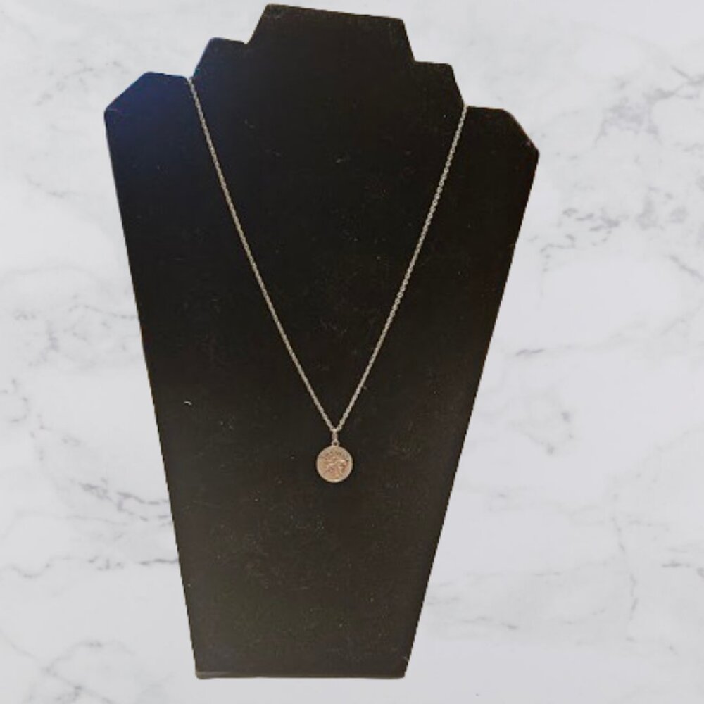 Zodiac Taurus Silver Tinted Necklace - Handmade